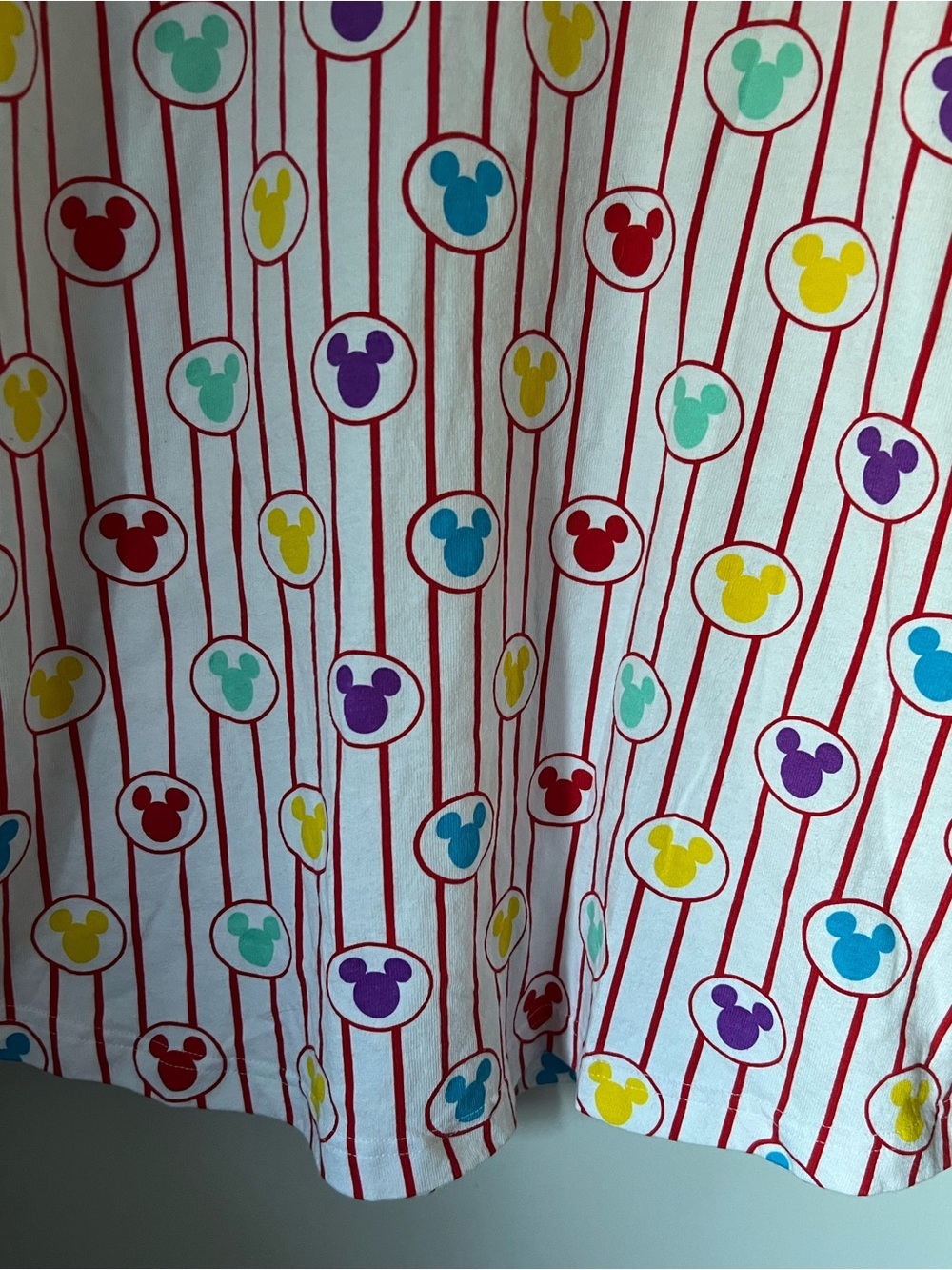 Disney Parks Popcorn + Ballon Spirit Jersey Striped Pattern Multicolored Mickey - Picture 10 of 14